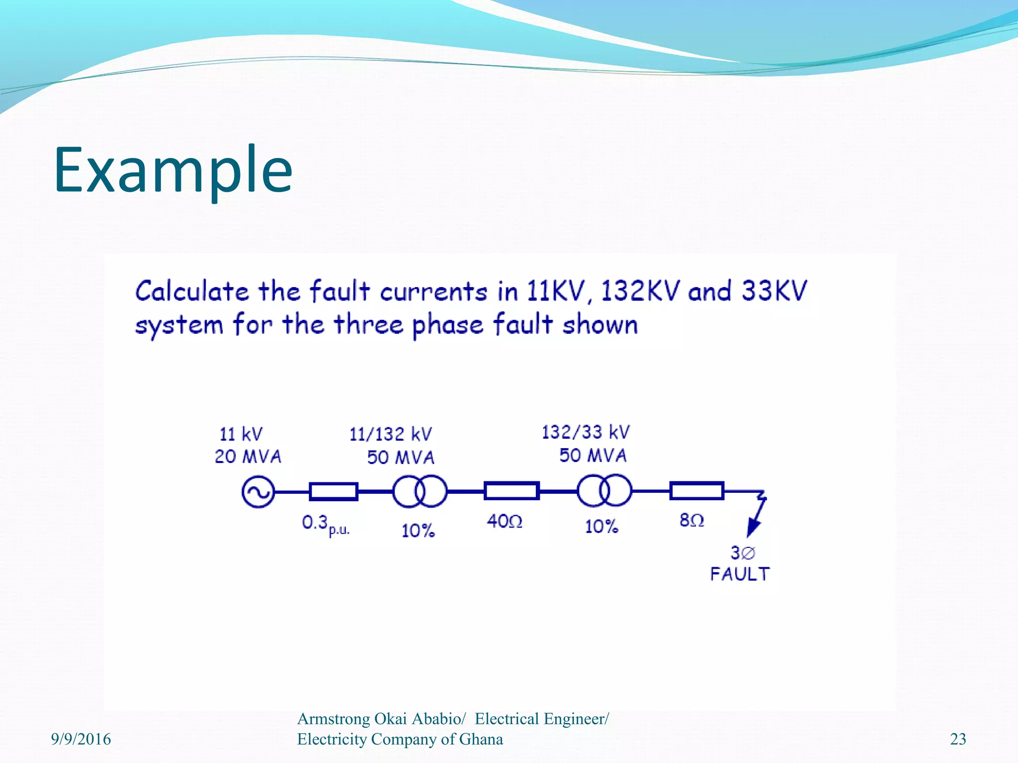 Example
23
Armstrong Okai Ababio/ Electrical Engineer/
Electricity Company of Ghana9/9/2016
 
