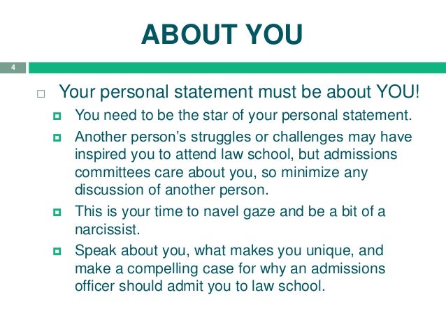 Personal statement for law school personal statement