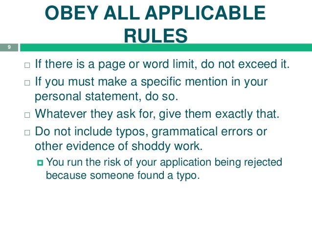 personal statement tips