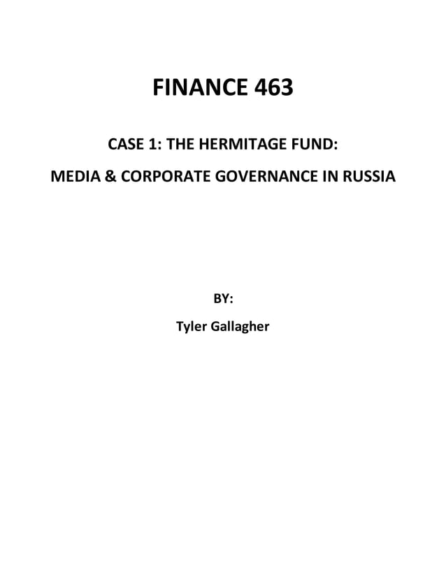 Hermitage Fund PDF