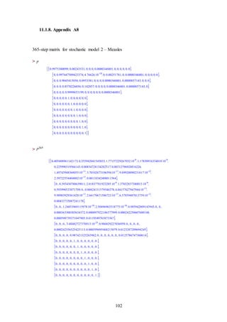 102
11.1.8. Appendix A8
365-step matrix for stochastic model 2 – Measles
>
>
 