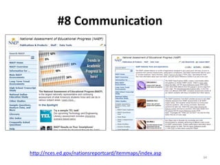 34
#8 Communication
http://nces.ed.gov/nationsreportcard/itemmaps/index.asp
 