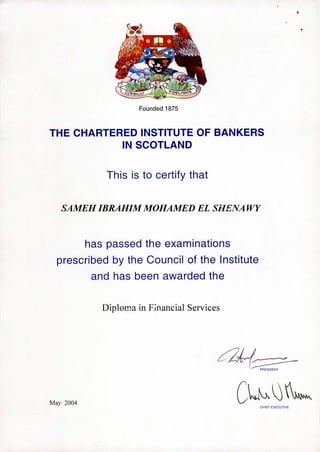 financial service certificate