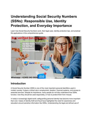 Ssn List.pdf 5 Features of a 100% Secure Verified Ssn Account ...