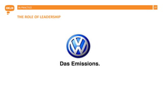 17
THE ROLE OF LEADERSHIP
IN PRACTICE
 