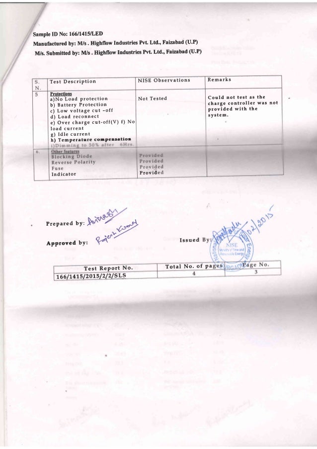 MNRE Certificate Of Solar Street Light