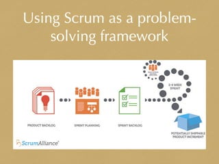 Using Scrum as a problem-
solving framework
 