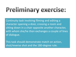 Film Language Continuity Editing