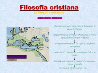 La filosofía cristiana