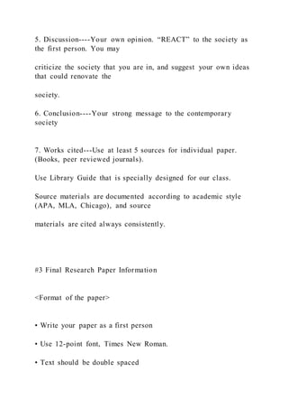 #5 Final Research Paper Information Format of the paper