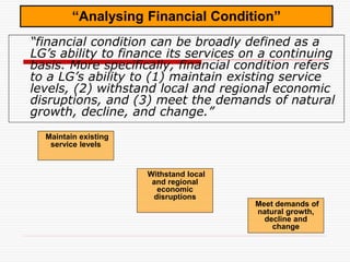 Financial Conditional Financial Analysis, Financial Forecasting for Municipal Bodies | PDF