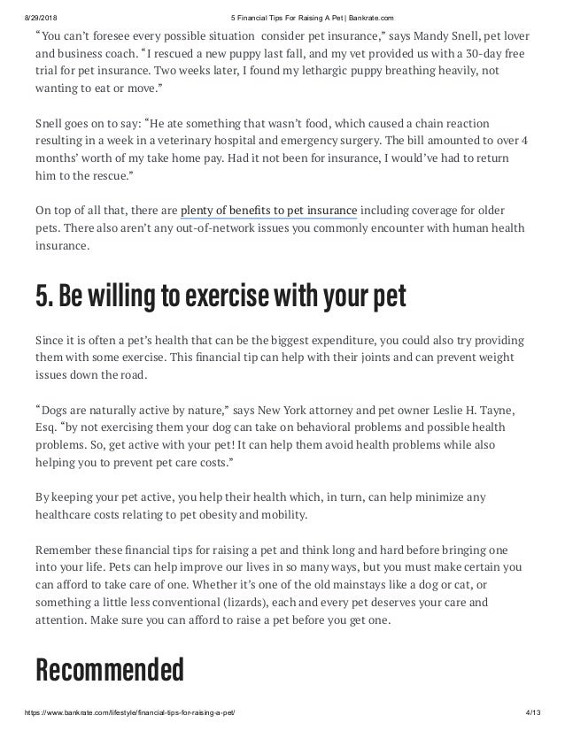5 Financial Tips For Raising A Pet - 4 8 29 2018 5 financial tips for raising a pet bankrate com
