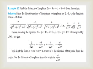 Three dimensional geometry | PPTX