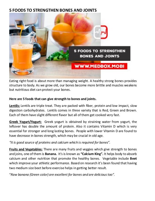 5 foods to strengthen bones and joints