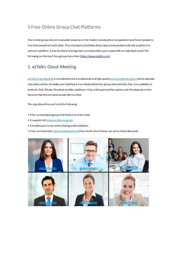 ezTalks 5 free online group chat platforms