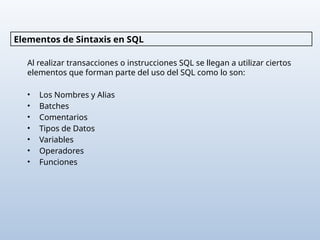 Tema 5 Fundamentos de Bases de Datos - SQL | PPTX