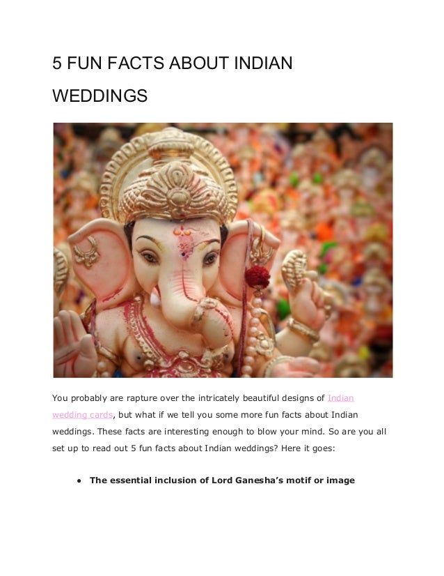 5 Fun Facts About Indian Weddings