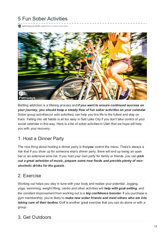 5 fun sober activities