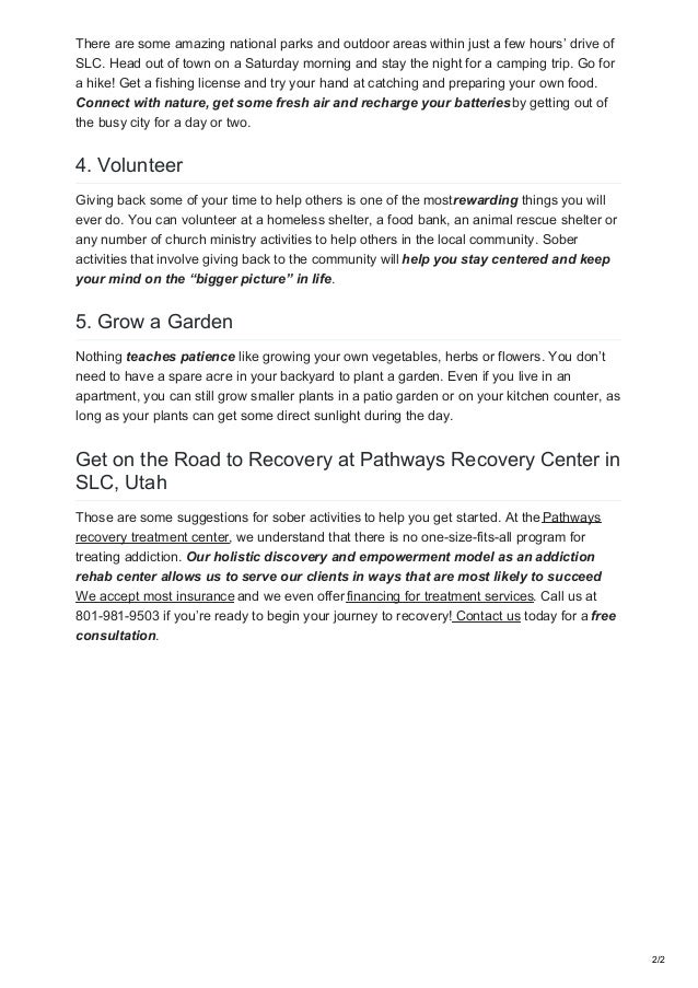 5 fun sober activities