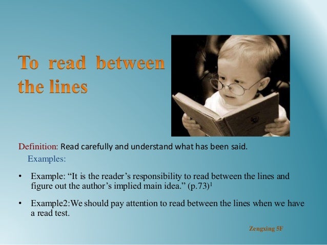 Lines the examples between reading Three Level