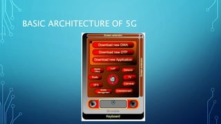 BASIC ARCHITECTURE OF 5G
 