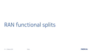 19 © Nokia 2019
RAN functional splits
Public
 