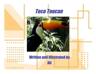 Toco Toucan




Written and illustrated by
           Ali
 