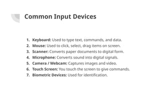 Computer History, Software, Hardware, Classification & Computer Input ...