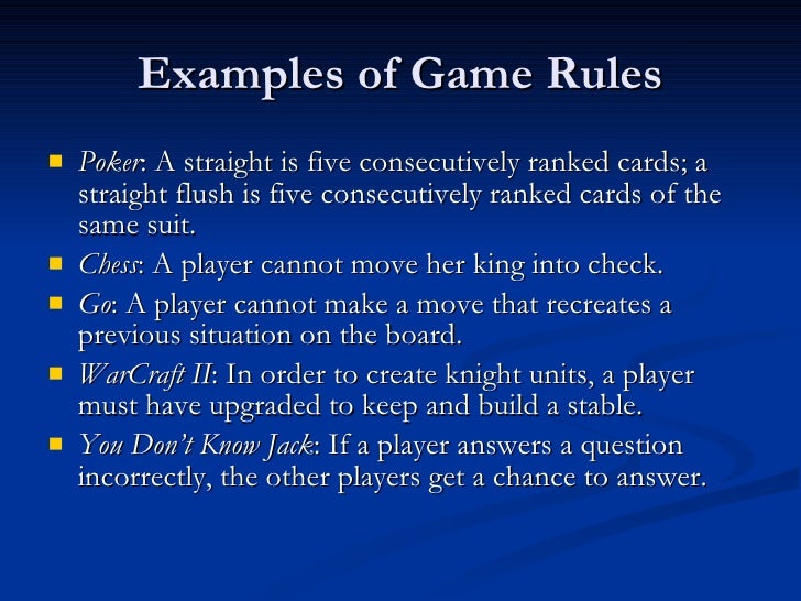 6 Examples Of Game Rules 6 Examples Of Game Rules