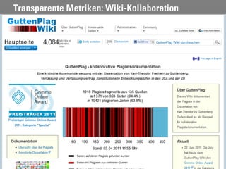 Transparente Metriken: Wiki-Kollaboration




                                            55
 
