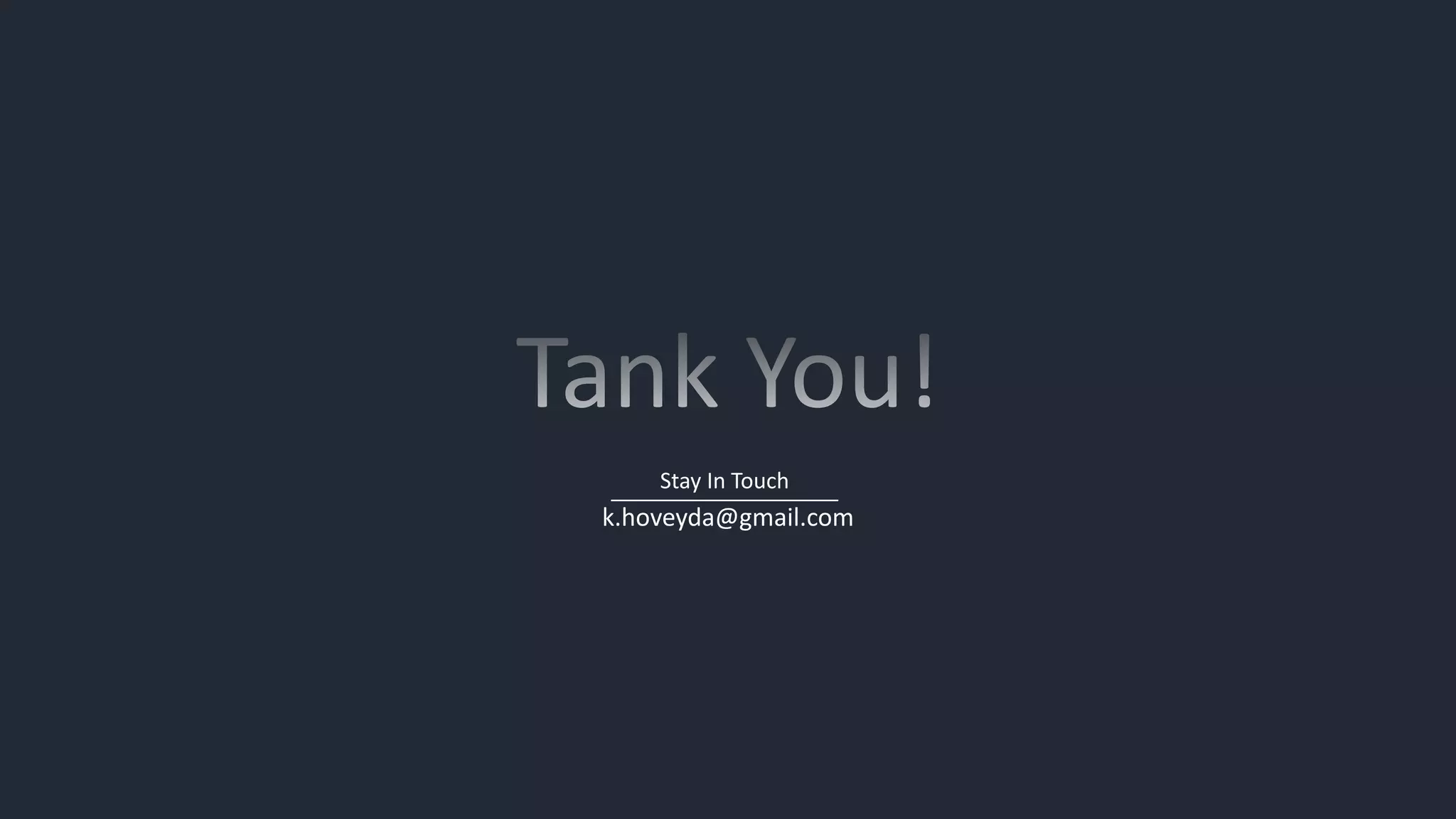 Stay In Touch
k.hoveyda@gmail.com
 