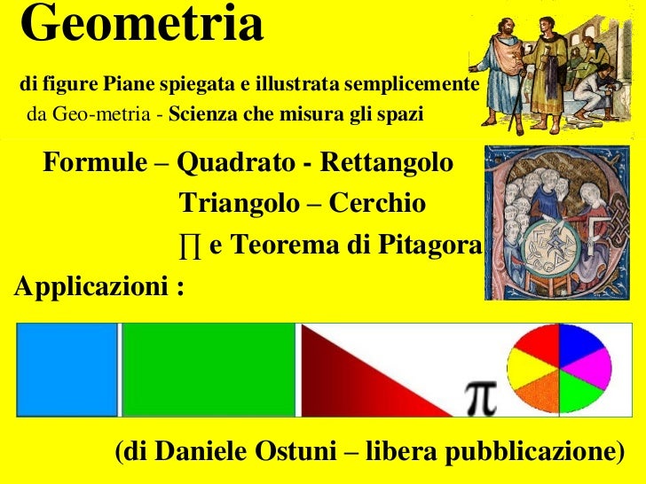 Geometria Quadrato Rettangolo Triangolo Cerchio Teorema Pitagora