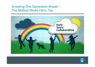 Investing One Generation Ahead –
The Method Works Here, Too
 