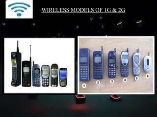 WIRELESS MODELS OF 1G & 2G
1G WIRELESS SYSTEMS 2G WIRELESS SYSTEMS
 