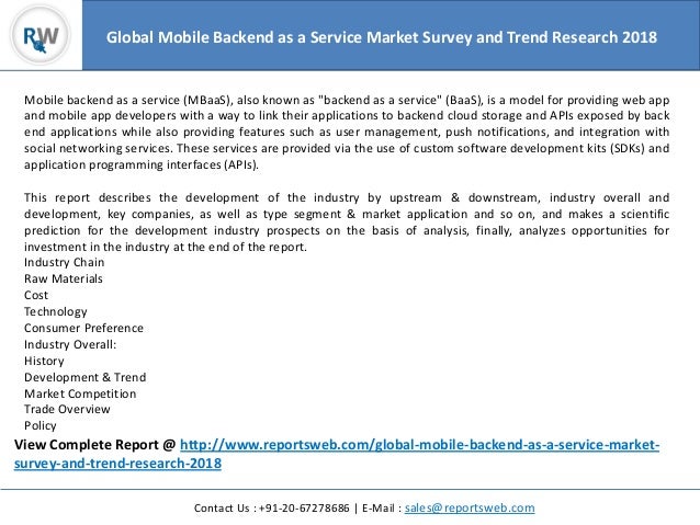 Mobile Backend as a Service Market Opportunities, Analysis