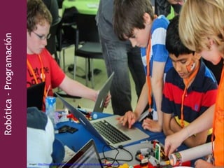 Robótica-Programación
Imagen: http://hoyentec.com/tecnologia/scratch-day-la-forma-de-programar-mas-divertida/
 