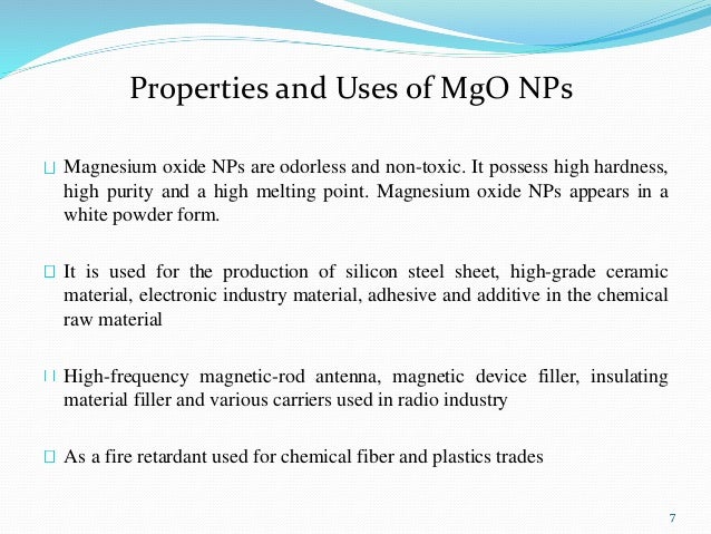 6 7 Properties And Uses Of Mgo 6 7 Properties And Uses Of Mgo