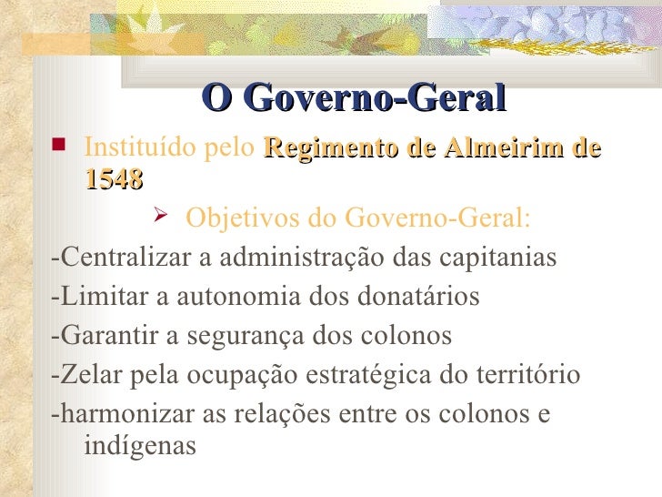 O Primeiro Governo Geral Do Brasil Foi Instalado Em