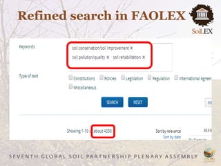 Refined search in FAOLEX
 
