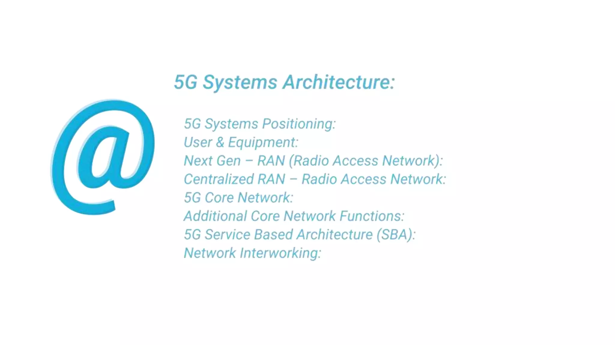5G Systems Engineering Training