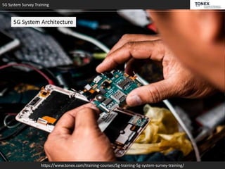 5G System Survey Training
https://www.tonex.com/training-courses/5g-training-5g-system-survey-training/
5G System Architecture
 