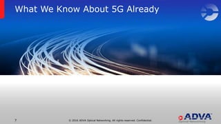 © 2016 ADVA Optical Networking. All rights reserved. Confidential.7
What We Know About 5G Already
 