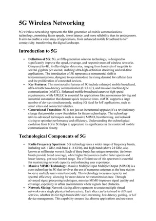 Fresh Look at 5G Wireless Networking For Seminar For Collage Student