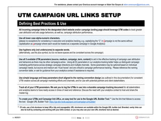 UTM Conventions Best Practices | PPTX