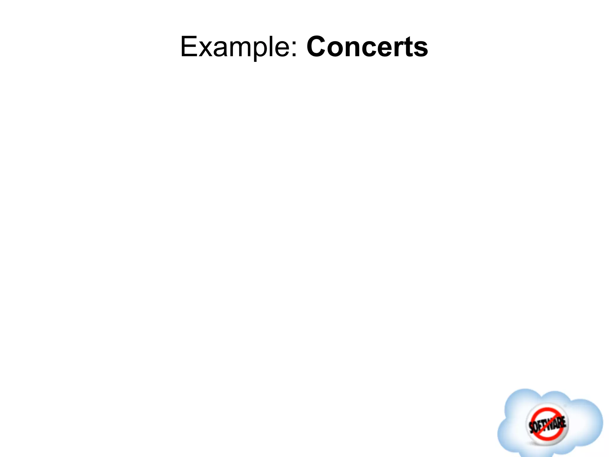Example: Concerts
 