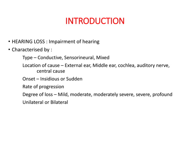FUNCTIONAL ASSESSMENT OF HEARING & VESTIBULAR FUNCTION TESTS | PPTX ...