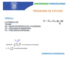 UNIVERSIDAD VERACRUZANAESTADISTICA INFERENCIAL