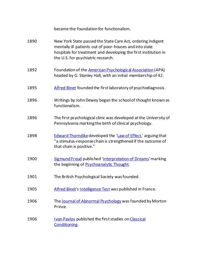 5 history of psychology