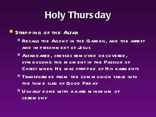 Holy Week Liturgies