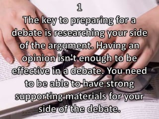 how to prepare for debates